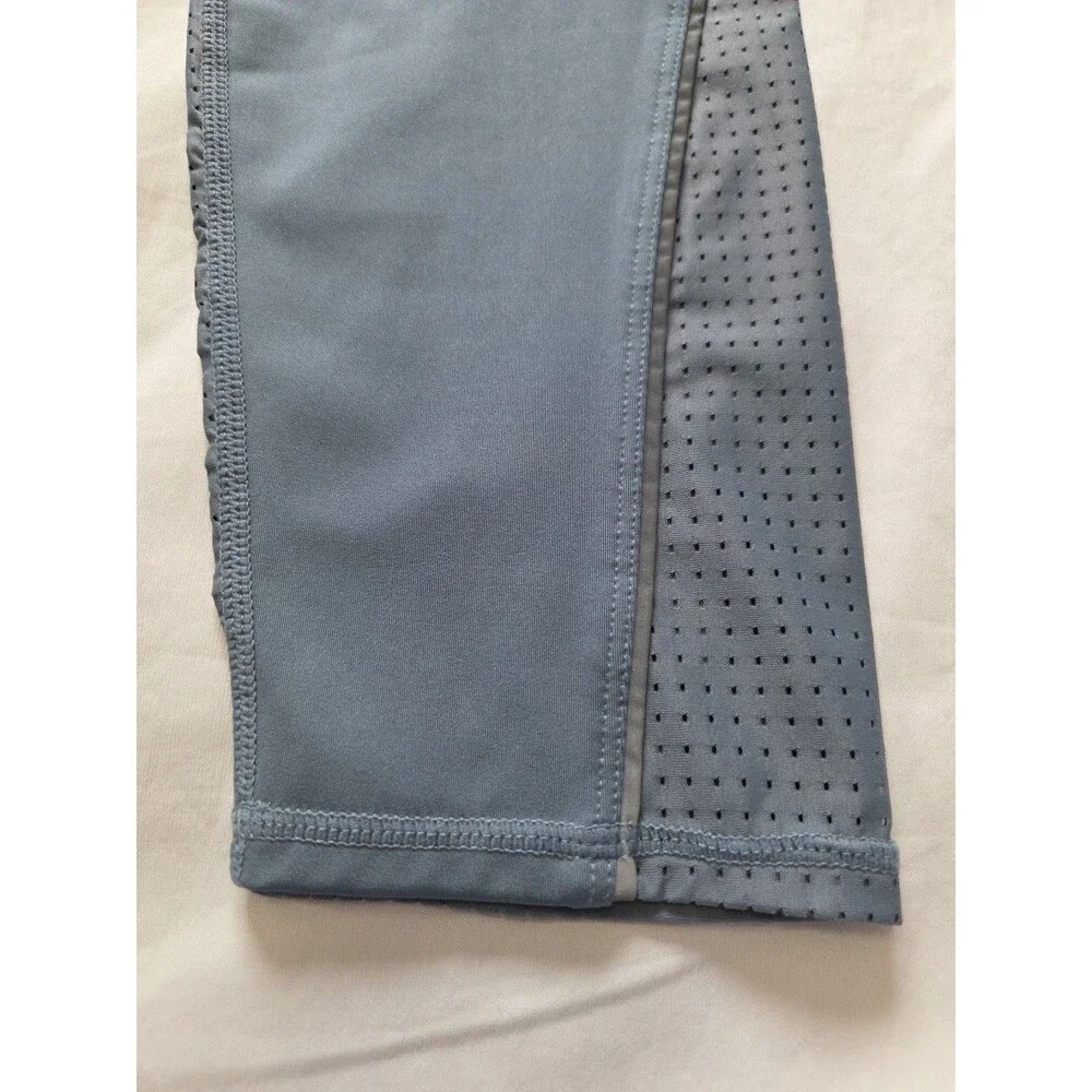 Fabletics |Size XL| Blue High Waisted Leggings Mesh Calf Panels Reflective Trim - Picture 9 of 15